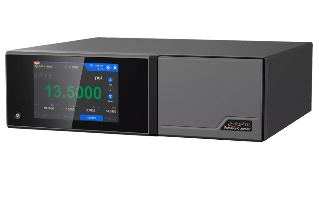 Additels nye modulære trykcontroller serie styrer automatisk trykket fra mbar op til 1000 bar i en smart rack-monterbar pakke. 