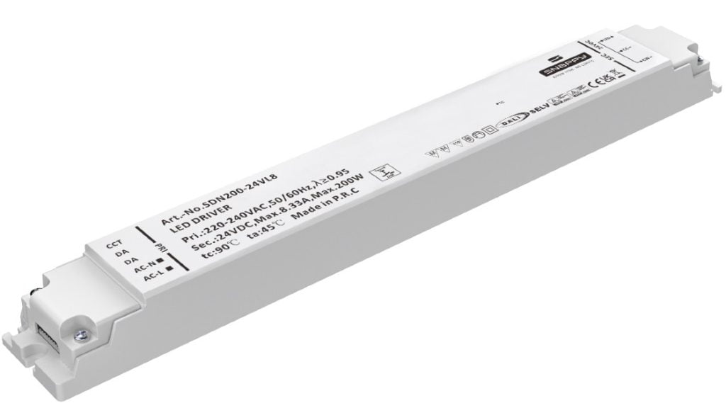 Power Technic - 200 - 240W LED-driver med DALI 2, DT6, DT8 eller PUSH-dæmp