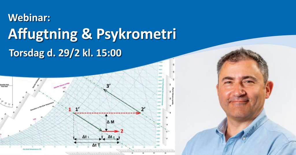 Vil du blive klogere på affugtning, beregninger og principperne bag?
Så deltag i Condairs gratis webinar torsdag den 29. februar kl. 15.
