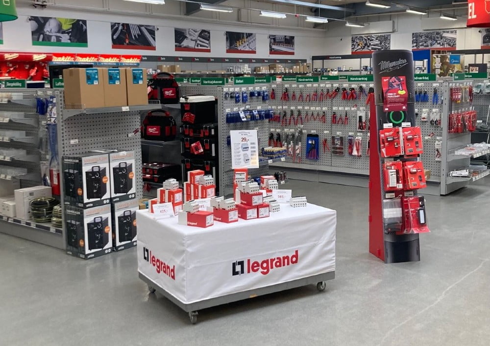 Særplacering af Legrand automatsikringer og kombiafbrydere i butikkerne