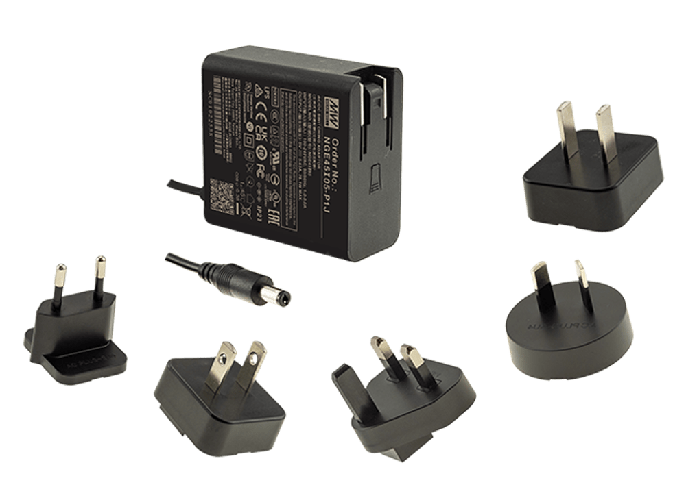 12W til 90W vægmonterbare AC/DC-adaptere