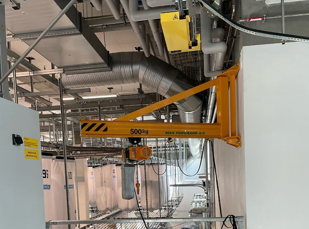 En pladsbesparende kranløsning fra Max Fodgaard