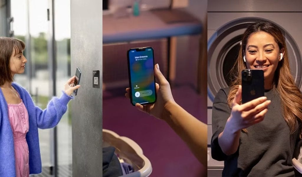 Besøgende kan hurtigt og enkelt få adgang til bygningen ved at scanne en QR-kode, der åbner en webside med bygningens kontakter.