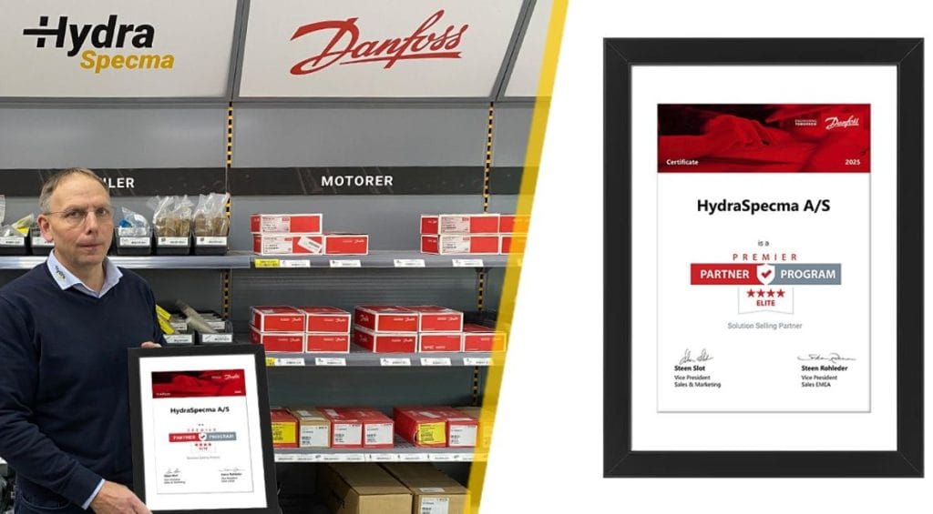 Vi er stolte over at kunne annoncere, at vi anerkendt med det højeste partnerniveau som ELITE Partner for Danfoss Power Solutions i Danmark!