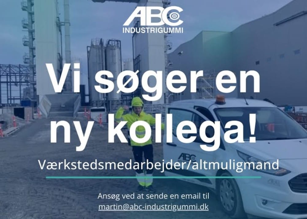ABC Industrigummi søger en Værkstedsmedarbejder/altmuligmand
