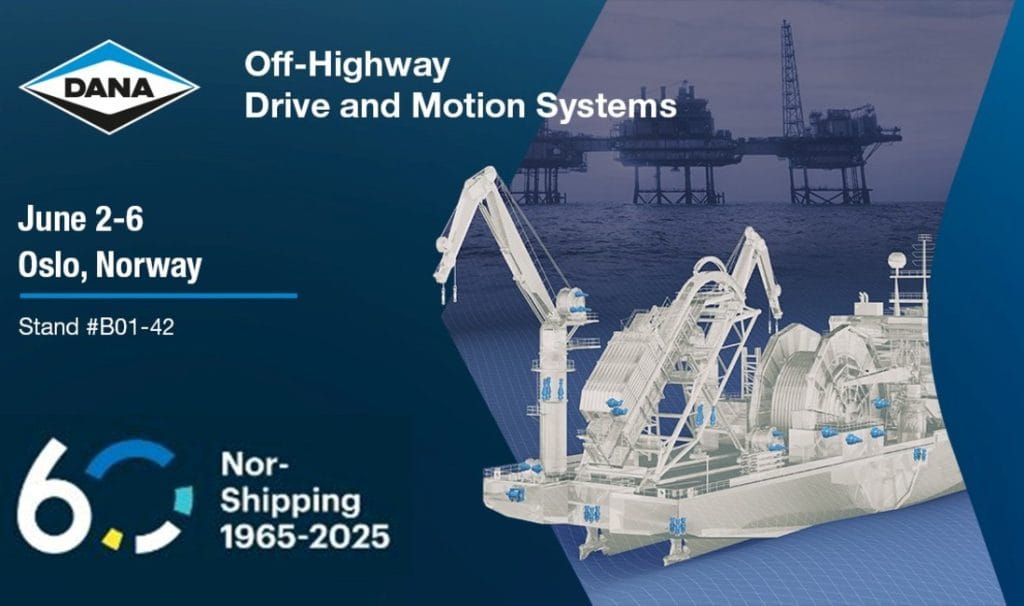 Dette billede illustrere Dana SAC Norway inviterer dig til at besøge os på Nor-Shipping