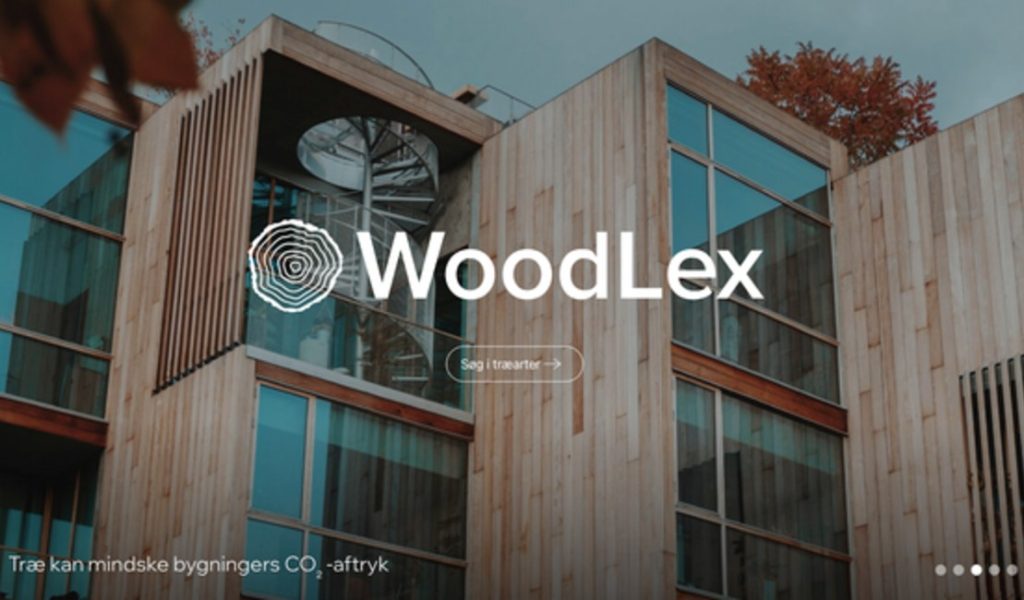 Med WoodLex får arkitekter, håndværkere, designere og producenter nu et digitalt opslagsværk, der samler årtiers viden om træ. Skærmbillede fra woodlex.dk