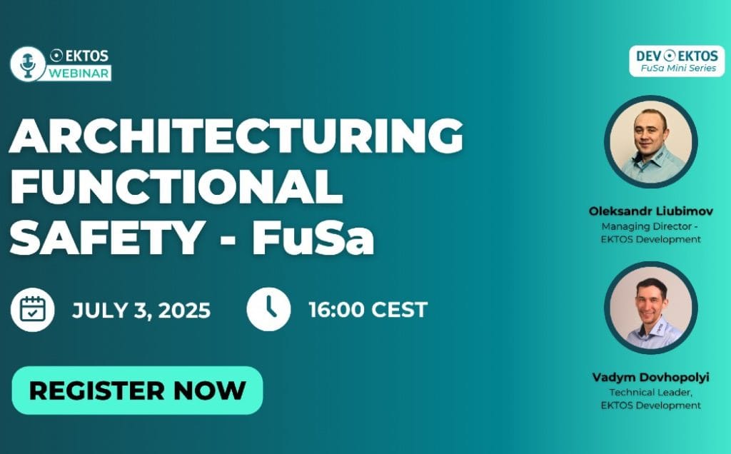 Webinar Invitation  - Architecturing Functional Safety