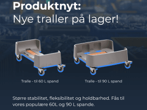 Vi introducerer nu en ny og alsidig affaldstralle, der kombinerer funktionalitet, holdbarhed og fleksibilitet – skræddersyet til miljøer med høje krav til hygiejne, mobilitet og driftssikkerhed.