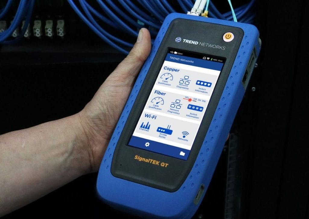 SignalTEK QT understøtter kvalificering af netværkshastigheder fra 10Mb/s op til 10Gb/s på kobber og helt op til 100Gb/s på fiber (SignalTEK QT Pro). 