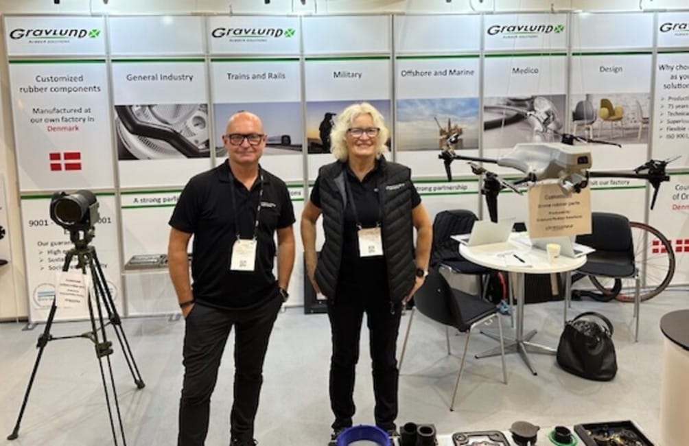 Gravlund Rubber Solutions' stand på messen var velbesøgt og bød på masser af snak om gummiløsninger til alverdens projekter.