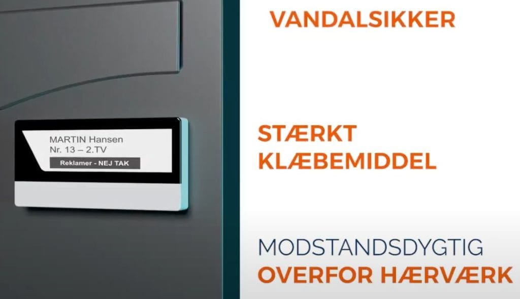 Nyhed fra Intratone! Online navneskilt