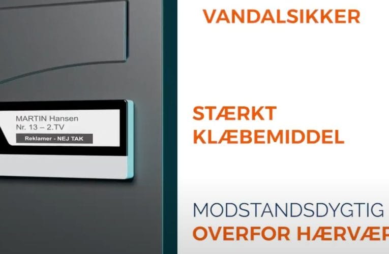 Nyhed fra Intratone! Online navneskilt