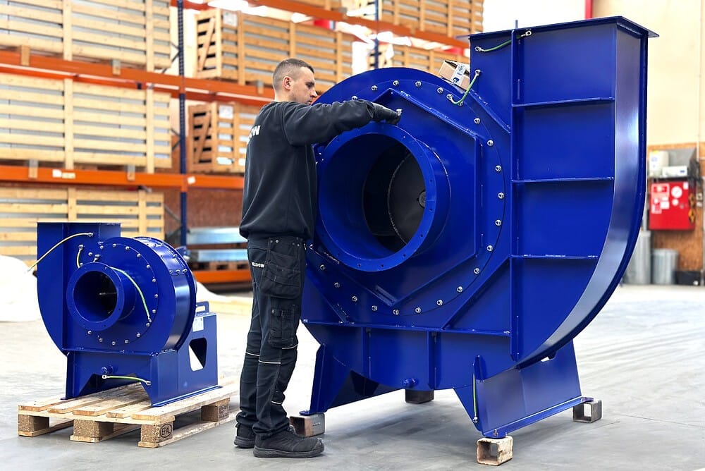 To ATEX-ventilatorer til filteranlæg til plast