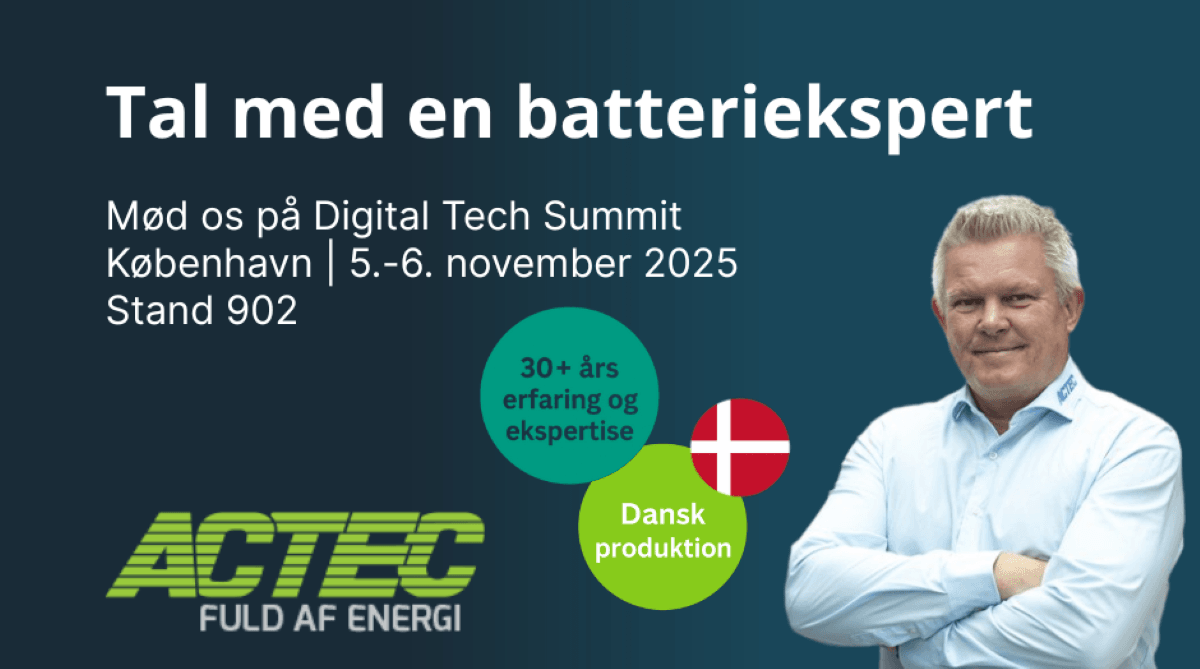 Som dansk producent af batteripakker og energiløsninger deltager vi for at møde udviklere, iværksættere og teknologivirksomheder, der har brug for sparring om strømforsyning, batteridesign og produktion.