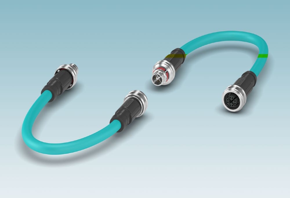 Præmonterede M12 push-pull stik til Ethernet applikationer