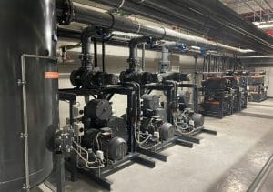 Det centraliserede vakuumsystem hos Paulig Belgien. Kilde: Busch Vacuum Solutions. 