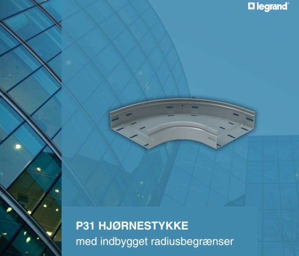 P31 hjørnestykke - det eneste på markedet med indbygget radiusbegrænser