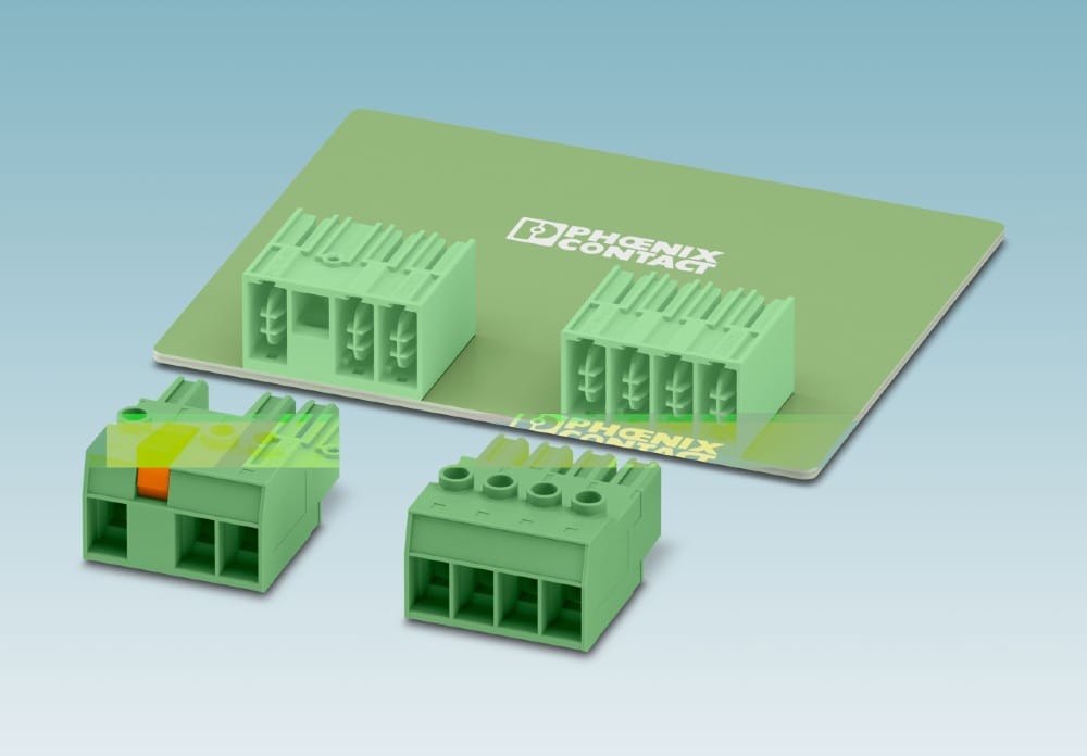 Berøringsbeskyttede printkortstik med skruetilslutning