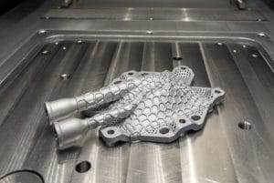Nøglekomponenten i systemet er en fordamper, som Heatflow og Teknologisk Institut har udviklet og fremstillet ved hjælp af 3D-print. Foto: Teknologisk Institut