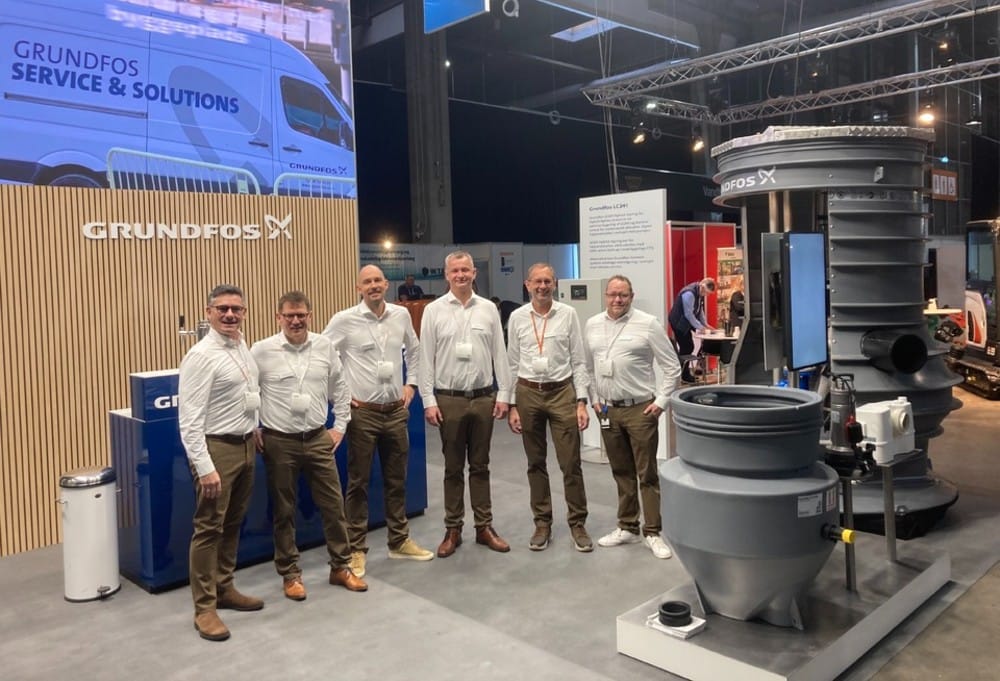 Teamet fra pumpegiganten Grundfos ser frem til to travle dage på Kloakmessen den 29.-30. januar i Fredericia. (Arkivfoto).