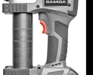 Kraftfuld og mobil fedtpresser, klar til krævende smøreopgaver