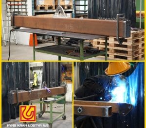 Egenproduktion af standard løfteåg - her i rå udgave - Fyns Kran Udstyr