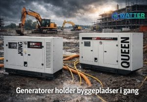 Generatorer holder byggepladser i gang
