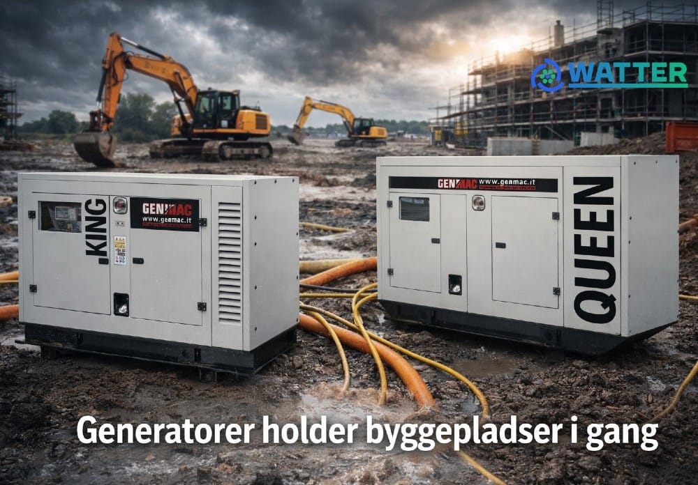 Generatorer holder byggepladser i gang