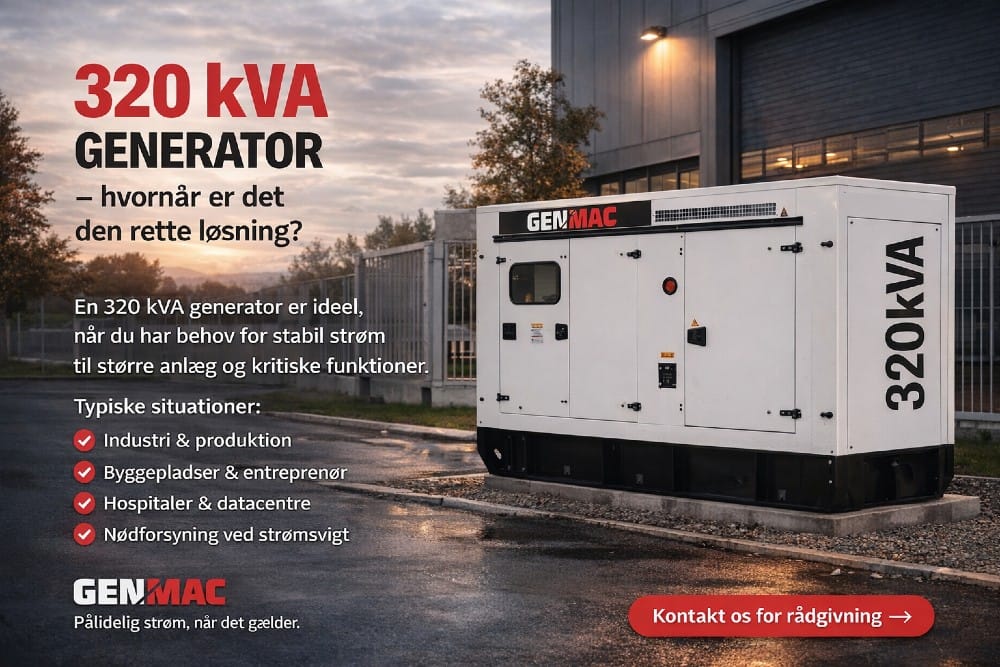320 kVA generator – hvornår er det den rette løsning?