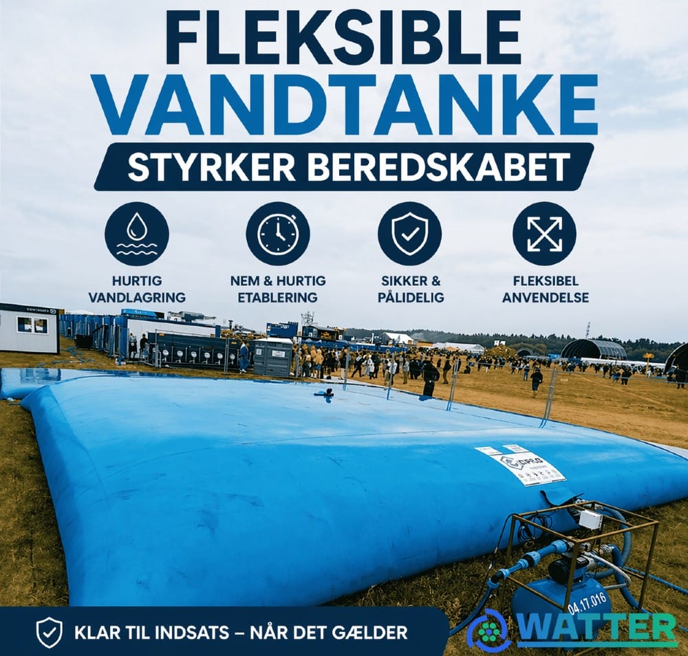 Fleksible vandtanke styrker beredskabet: Sikker adgang til drikkevand med Waterbase D Plus TPU