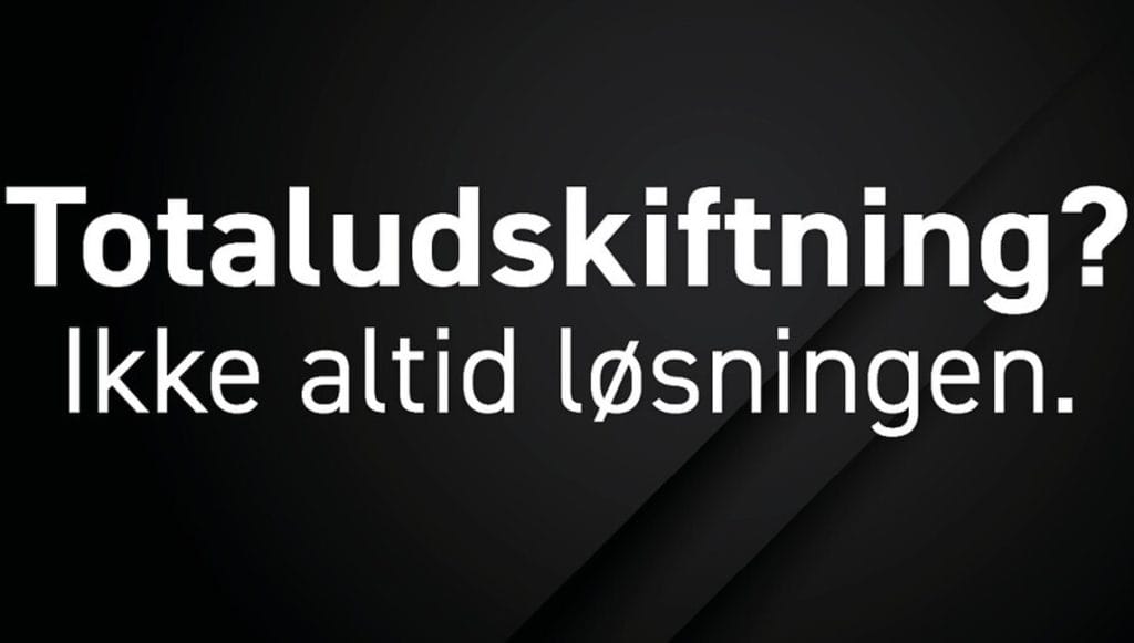 Totaludskiftning er sjældent den bedste løsning i energianlæg