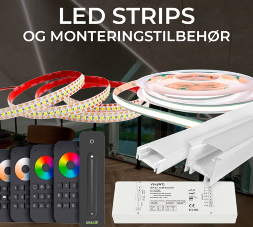 Ecofoss fører LED strips og tilbehør