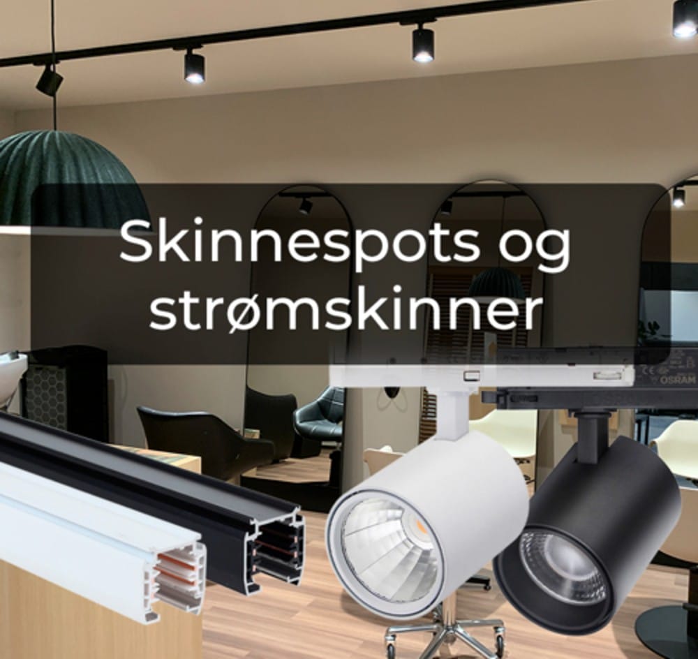 Skinnespots og 3-fasede track-skinner