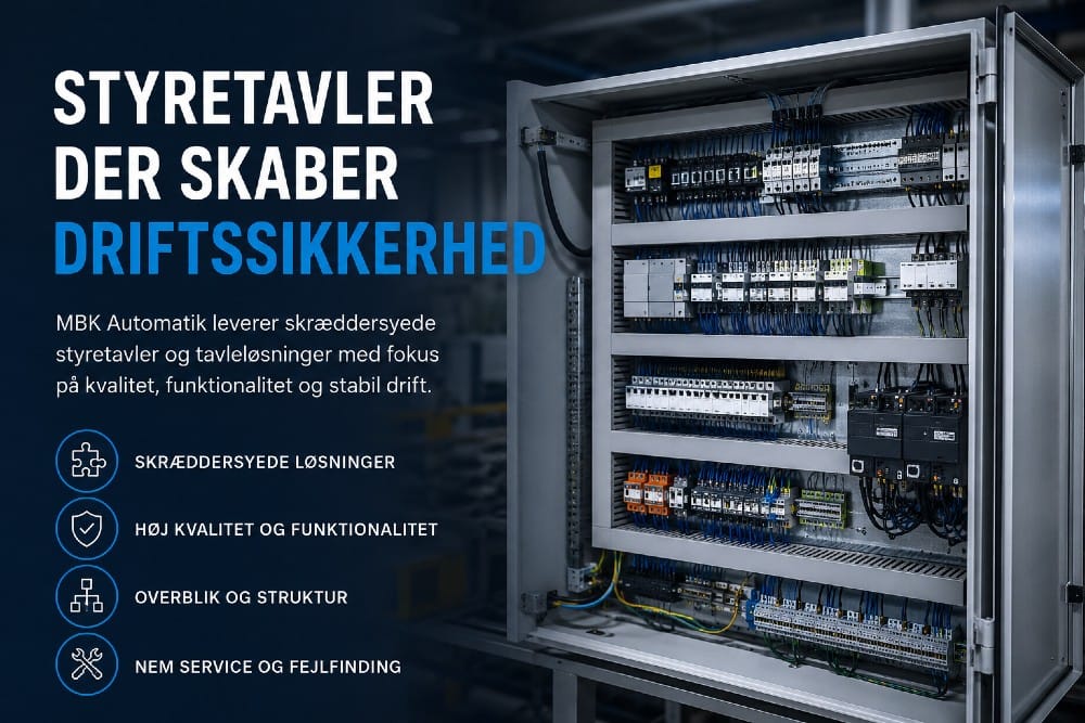 Styretavler og tavlebyg som fundament for driftssikre automationsløsninger
