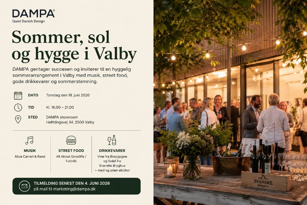 Kom til sommerfest i vores showroom i Valby!