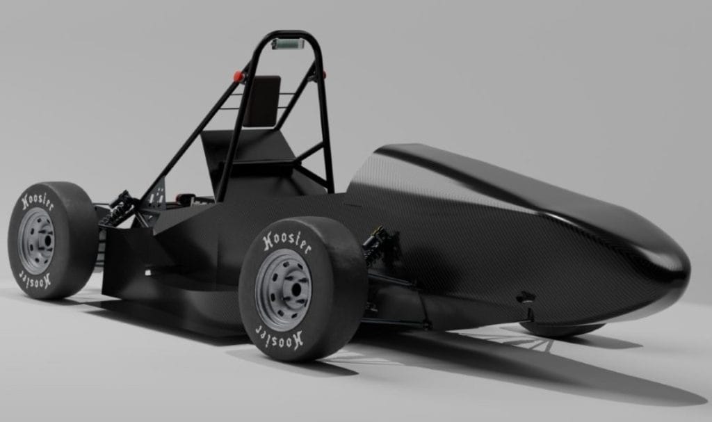 Ingeniørstuderende fra AU Dolphins Racing Team på Aarhus Universitet lagde i sidste uge vejen forbi automations- og ingeniørvirksomheden Unimec. Besøget er led i et nyt samarbejde, der skal sikre udviklingen af de næste generationer af ingeniører. Foto: AU Dolphins Racing Team.