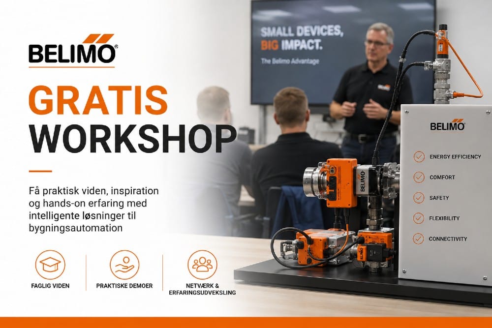 Kom til gratis workshop hos Belimo om luftstyring i HVAC