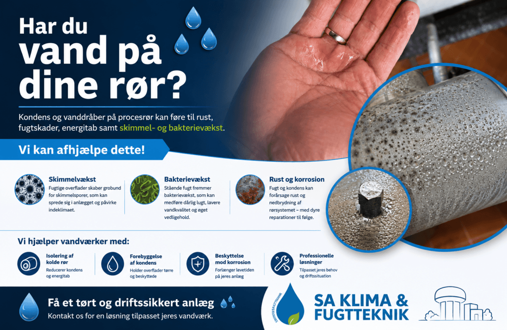 Har du vand på dine rør eller opstår der kondens i din bygning?