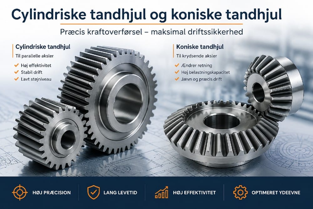 Cylindriske tandhjul og koniske tandhjul – fundamentet for præcis og effektiv kraftoverførsel i industrien