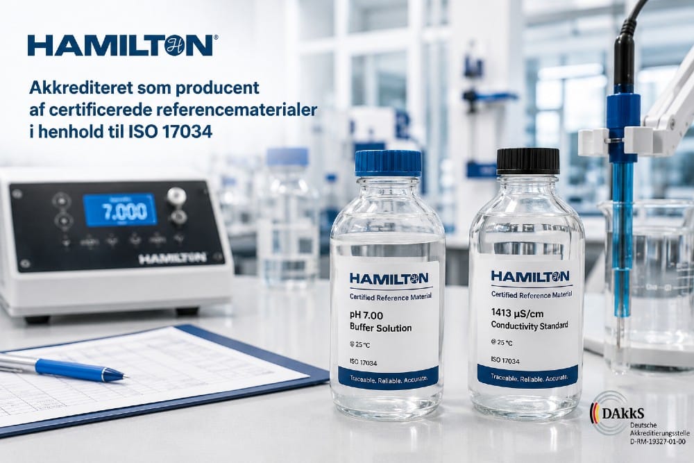 Hamilton akkrediteret som producent af certificerede referencematerialer i henhold til ISO 17034