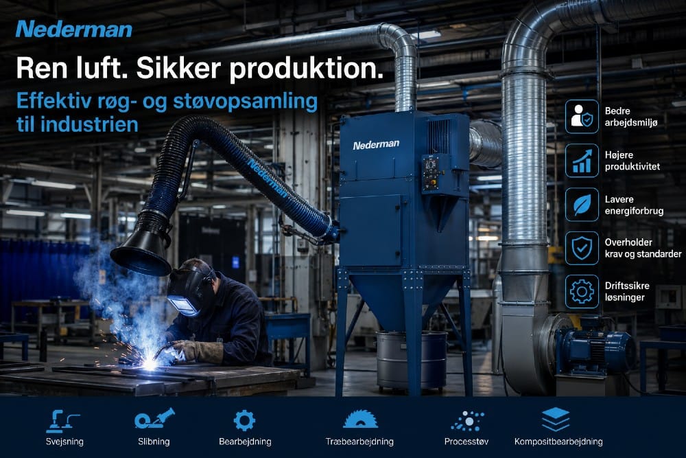 Stationære røg- og støvopsamlere skaber et renere, sikrere og mere effektivt produktionsmiljø