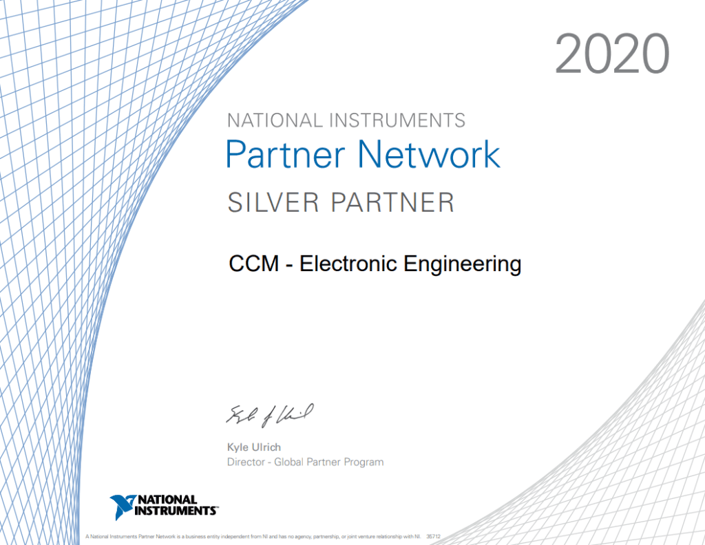 Vi er Silver Partner af National Instruments, med specialisering i Vision Systemer 