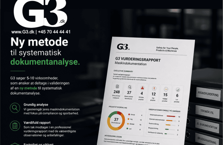 G3 søger virksomheder til validering af ny metode til systematisk dokumentanalyse