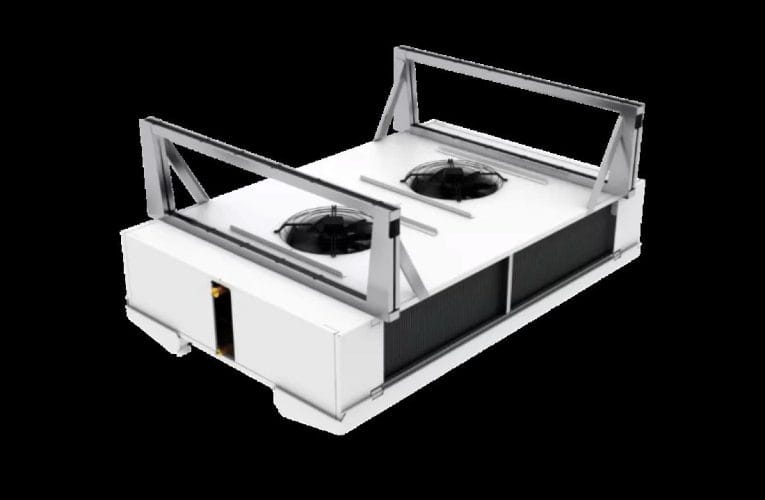 Process Dual Flow Unit Cooler Forarbejdningsrum Køleeffekt 40 til 143 kW Lamelleafstand 7 mm Elektrisk afrimningssystem tilgængelig