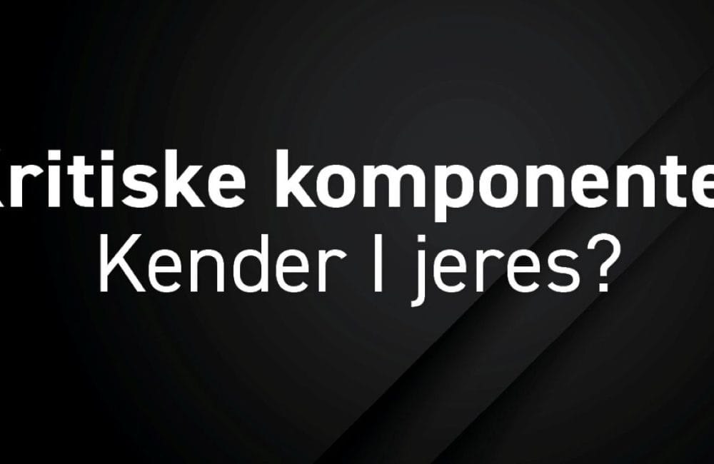 En relativt simpel komponent kan være nok til at stoppe en hel produktion. Derfor er det værd at vide, hvor anlæggets kritiske punkter faktisk ligger.