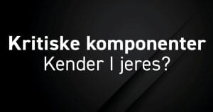 En relativt simpel komponent kan være nok til at stoppe en hel produktion. Derfor er det værd at vide, hvor anlæggets kritiske punkter faktisk ligger.