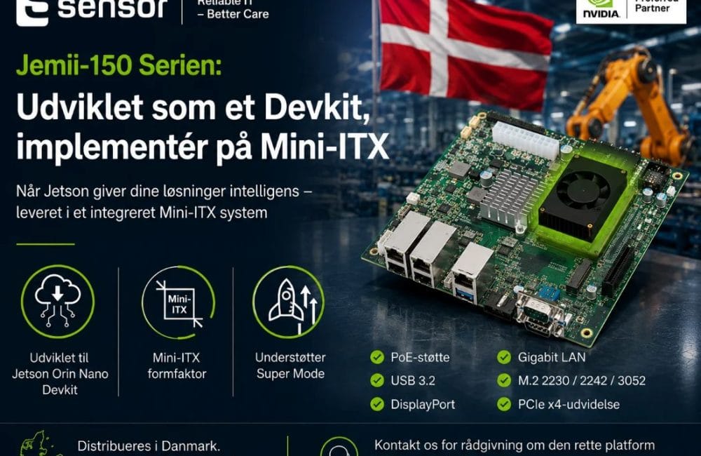 Mange udviklingsprojekter begynder med et NVIDIA® Jetson udviklingssæt.