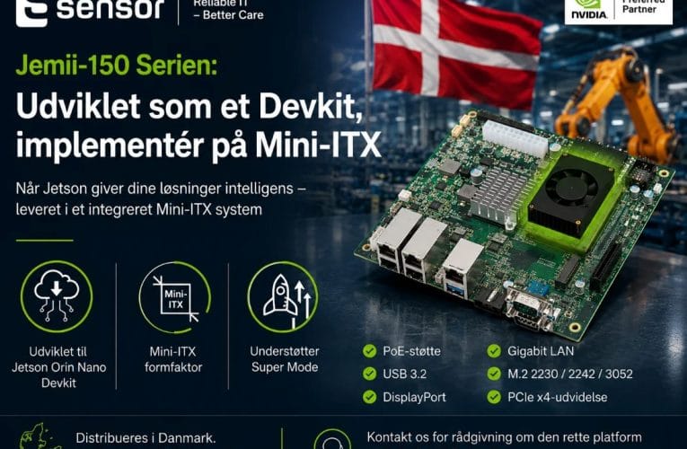 Mange udviklingsprojekter begynder med et NVIDIA® Jetson udviklingssæt.