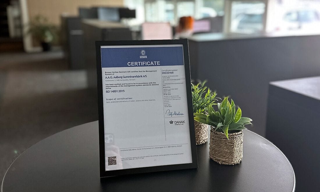 Certificeringen er et vigtigt skridt i det fortsatte arbejde med at styrke vores processer inden for miljøpåvirkning, ressourceforbrug og løbende forbedringer på tværs af virksomheden.
